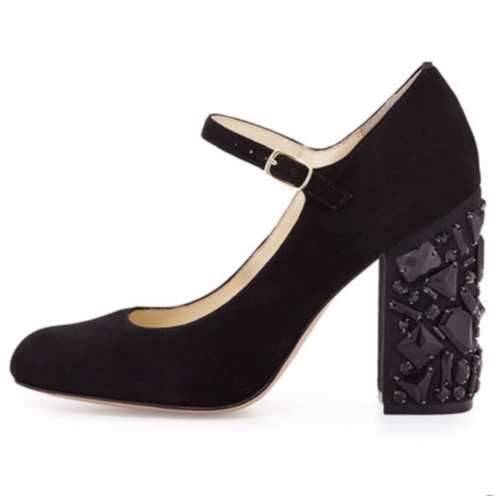BETTYE MULLER BLACK JEWEL HEELS  NWT US 9